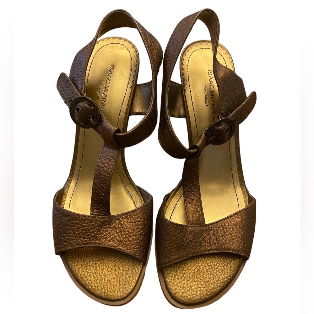 Isaac Mizrahi Copper Strapy Heels